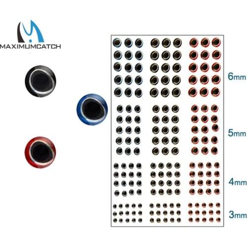 Maximumcatch 915 Pcs 3Colors Soft Molded 3D Holographic Fishing Lure Fish Eyes Fly Tying Lure Jig Lure Making