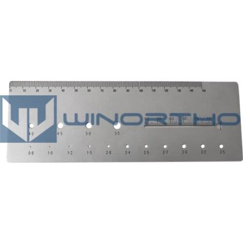 Metric Ruler veterinary Orthopaedic Drill & Screw Gauge