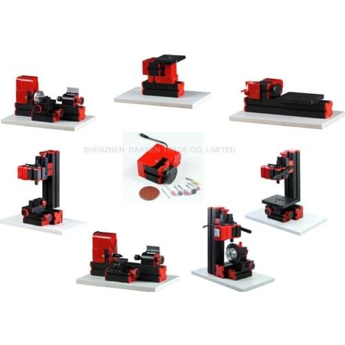8 in 1 Mini Lathe Machine 20000r/min Saw Workbench Area 90*90mm Tool Plastic Plate