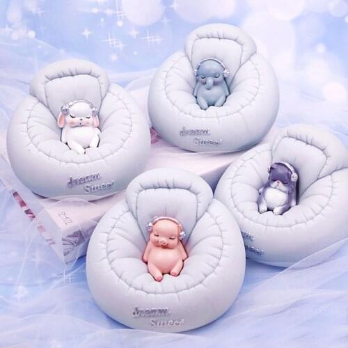 Cartoon animal piggy bank 2 in 1 coin storage box sofa animal statue miniature gift home decoration WF9182