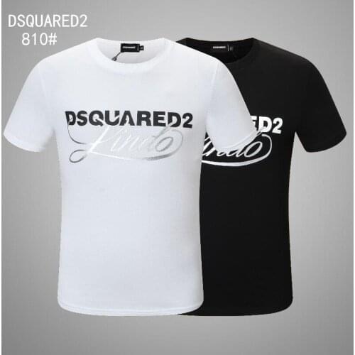 New Short-sleeved T-shirt Mens Letter Printing Fashion Trend D2 Summer Youth Shirt 810