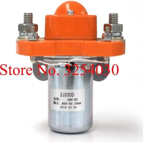 Distinctive Home Made Orange 36V 200A DC Contactor ZJ200D for Electric Tourist Coach or Sightseeing Car Electric Pallet Trucks