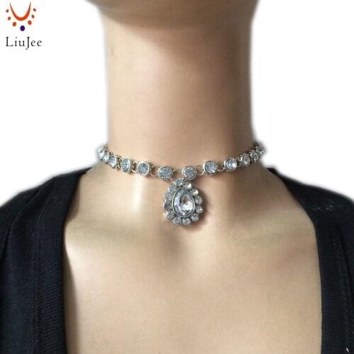 Stunning Silver Color Kundan Diamante Indian Bollywood Choker Necklace,Bridal Wedding NK-195