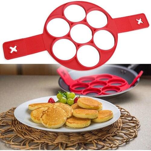 Pancake Cooking Tool Non Stick Silicone Egg Cheese Household Porous Cake Mold Kitchen Gadget Cooking Tool
