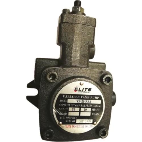 VP Series VP-26-FA3 Low Pressure Variable Vane Pump VP-30-FA3 VP-40-FA3 Range of Pressure:4Mpa~7.0Mpa ELITE Hydraulic Vane Pump