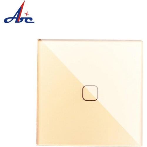 UK Standard Touch ON-OFF Switch 1 Gang 1 Way Touch Switch Crystal Glass Panel 110VAC220VAC Light Wall Touch Screen Switch
