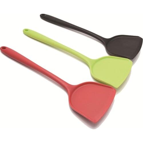 Silicone Spoon Scraper Pan Spatula Cake Kitchen Cooking Tool Kitchen Utensil Turners Spatula Heat Resistant Integrate Handle