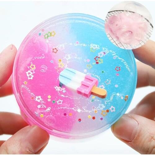 Mixing Color Clear Crystal Ice Cream Slime DIY Mud Toy Stress Reliever Hand Fidget Toy Slime Toy Antistress for Children