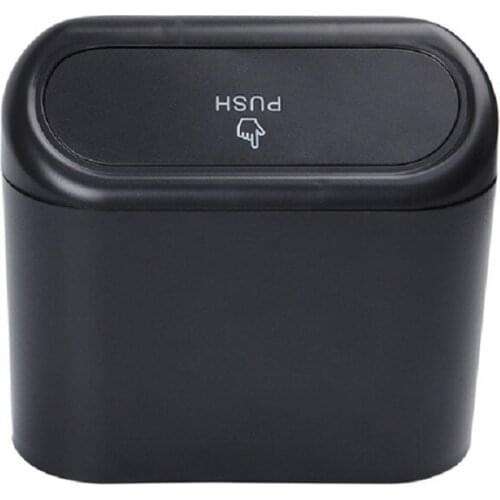 Universal Hanging Car Trash Garbage Can Flip Lid Dustbin Interior Organizer Box Auto Stowing Tidying Waste Container Accessories