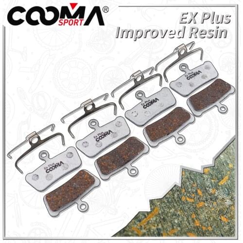 4 Pairs Ex Plus Bicycle Disc Brake Pads for SRAM Guide G2, Ultimate, RSC, RS, R, Avid X0 Trail Elixir Trail, Aluminum Alloy