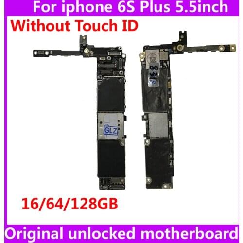 16GB 64GB 128GB Factory unlocked mainboard for iphone 6S Plus Original motherboard NO Touch ID IOS phone circuits logic board