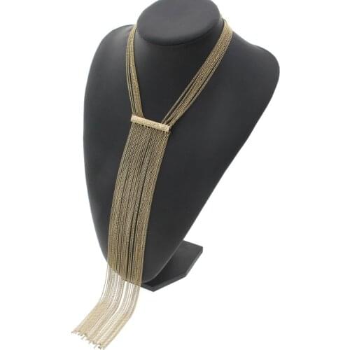 UKEN Fashion Long Chain Tassels Necklaces Women Vintage Handmade Accessories Statement Necklaces & Pendants ZA Jewelry