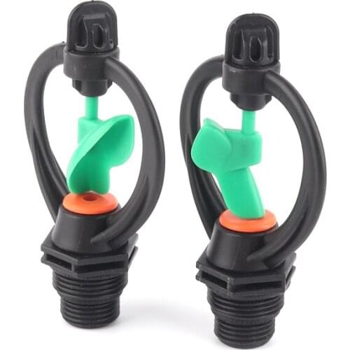 1-50pcs Automatic Rotation Sprinkler 1/2"3/4" Male Thread Rain Butterfly-Type Sprinkler Garden Lawn Irrigation Nozzles