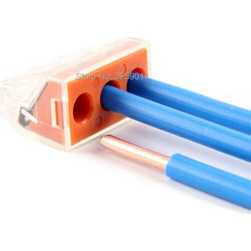 1PCS 773-173 PCT-103D Push in wire wiring connector For Junction box 3 pin Cable conductor terminal block 14-10 AWG