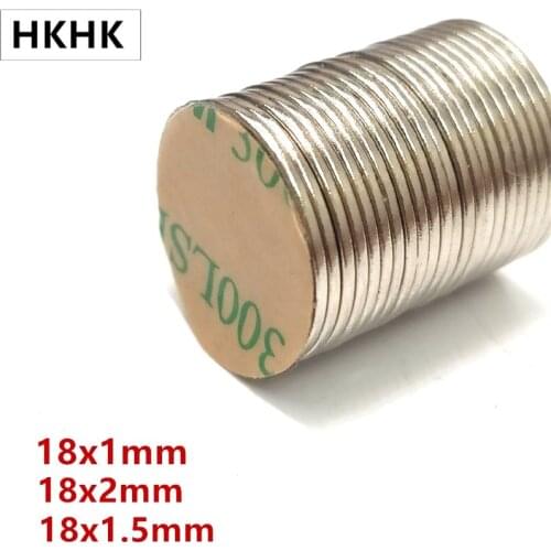 10/50 Disc Thin magnet 25x1 25x1.5 20x2 mm Belt with 3M self - adhesive NdFeB magnet 25mm neodymium magnet Magnetic standard