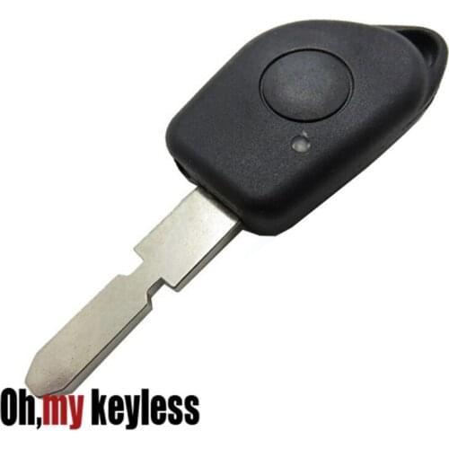 10pcs/lot Remote control key shell for peugeot transponder key 1 button key case fob