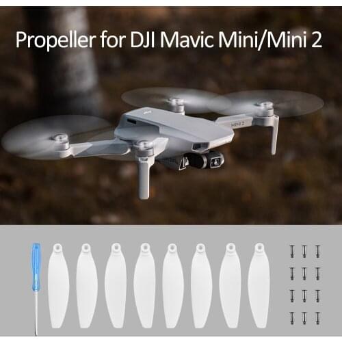 2 Pair White Propeller for DJI Mini 2/Mini Drone Low Noise Light Weight Props Blade Replacement Wing Fans Spare Parts Accessory