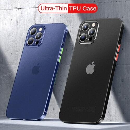 6Colors Liquid Silicone Matte Phone Case For iPhone X XS XR 11 Pro 12 Mini Max Ultra Thin Soft TPU Translucent Shockproof Cover