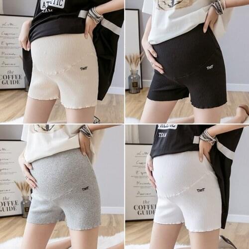 662# Maternity Leisure Pants Safety Pants Fashion Shorts Elastic Waist Pregnant Women Belly Support Pants Maternity Trousers