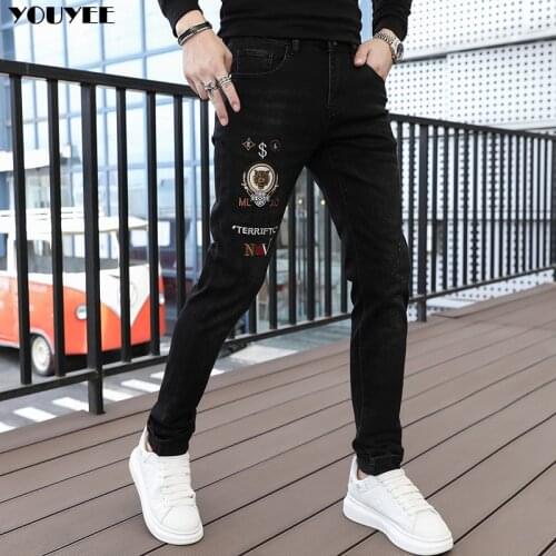 BORUNKE Mens Autumn Jeans
