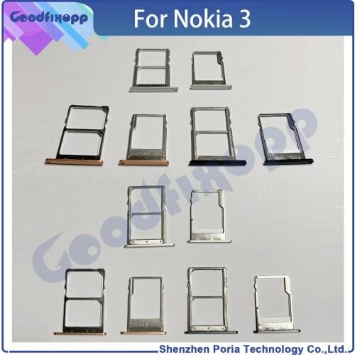 For Nokia 3 TA-1032 SIM Card And Adaptors Take The Chip Tray Support Cassette-Replacing Housing Repair Parts SD Card Slot