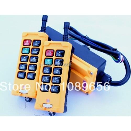 HS-10 Industrial Remote Control switch Crane Transmitter 10 keys 1 receiver+ 2 transmitter AC 110V