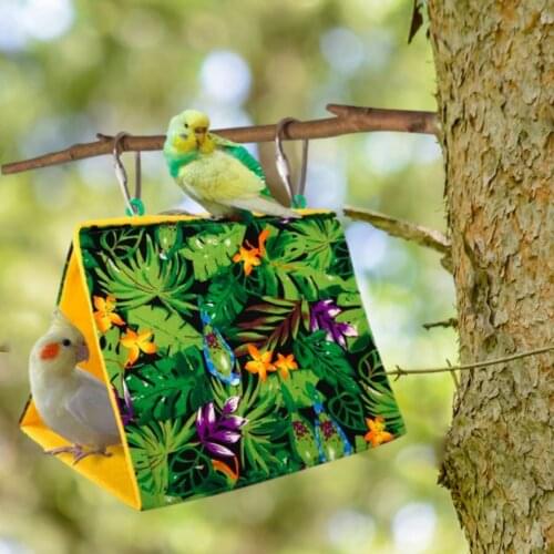 Bird Cage Toy Bird Nest Hammock Hanging Cave Sun Shelter Hut Tent Bird Hanging Bed House pet Parrot Cage Nest Tents