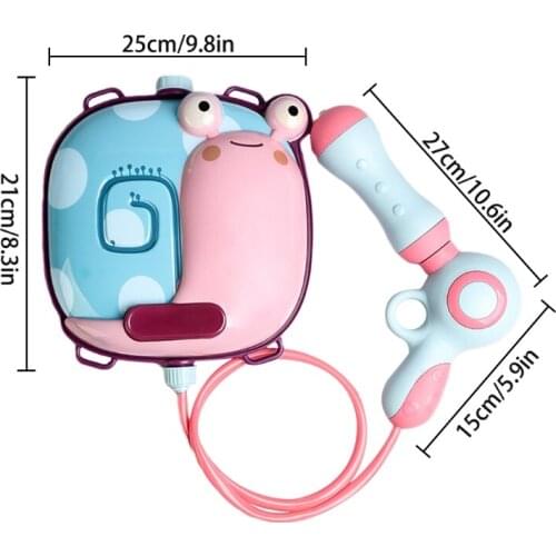 Swimming Pool Toy Water Toy Outdoor Game Water Squirt Blaster Summer Gift for Kids Snail Backpack Toy 1.6L/56oz Capacity