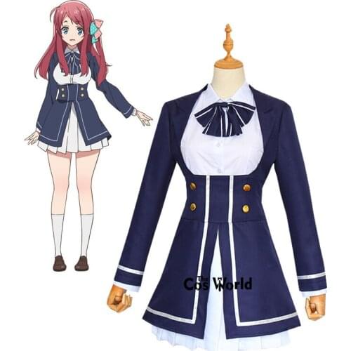 ZOMBIE LAND SAGA Minamoto Sakura Uniform Dress Outfit Anime Cosplay Costumes