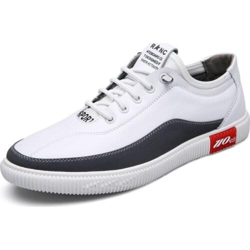 Luxury Men Shoes New Leather Casual Shoes Fashion Mens Lace Up Flats Sneakers Hard-wearing Comfortable Male Daily Walking Shoes