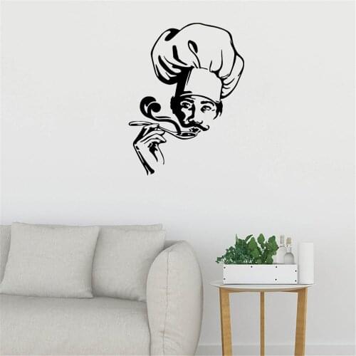The Kitchen Chef Nursery Wall Sticker Humorous Chef Wall Decal Vinyl Art Decals For Kitchen Wallpaper DW11233