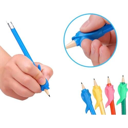 1/5pcs Studen massager Writing massage massage Dolphin Fish Gel Pen Hold a Pen Device Massage Z34801