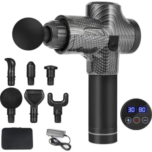 30 Speed Massage Gun Electric Muscle Relaxation Fitness Percussion Pain Relief Massager With Portable Bag LCD Display Fascia Gun