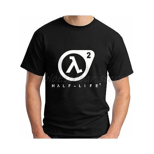 New Half Life 2 Logo Short Sleeve Black Mens T-shirt S-5XL men cotton tshirt summer brand t-shirt bigger size
