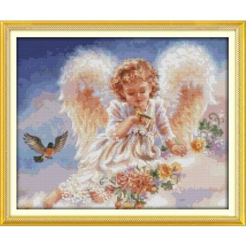 Joy Sunday continuation of life Cross-stitch kits DIY 14CT DMC printed canvas Cross stitch needlework embroidery sets Home decor