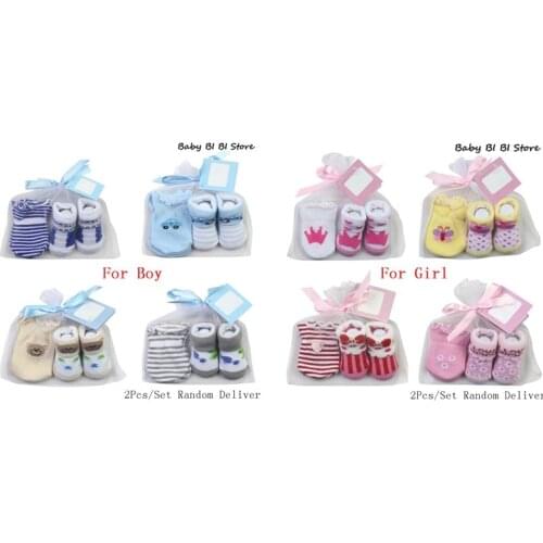 2Pcs/Set Baby Socks + Anti-Scratch Gloves Set for Baby Boys Infant 0-6 Months Newborn Gift Baby Accessories