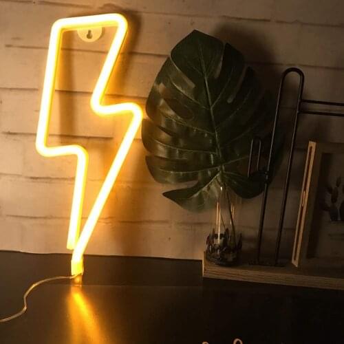 Lightning Neon Sign USB LED Moon Rainbow For Home Kid Room Bedside Night Light Decor Light For Children Christmas Decorations