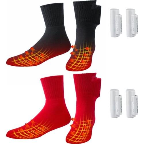 Electric Heated Socks Temperature Adjustable USB Rechargeable Socks Feet Warmer For Man Women Outdoor Sports Keep Foot Warm