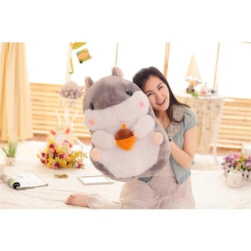 New arrival large 55cm cartoon gray hamster plush toy soft doll pillow christmas gift b1346