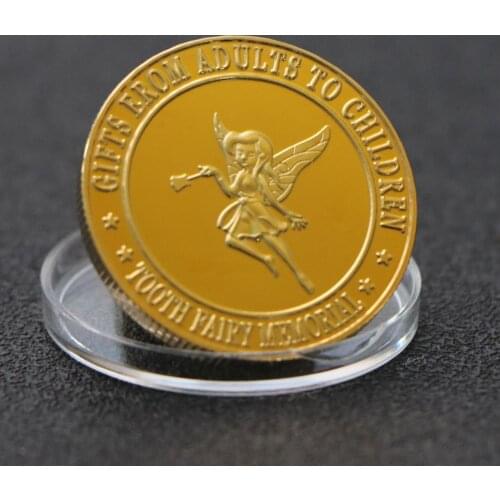30mm New Year Gifts Twinkle The Tooth Fairy Gold Plated Commemorative Coin Gifts From Adults To Children Souvenir Coins
