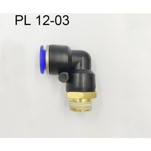 PL Elbow 50pcs Lot 12-03 12mm Air Connector Pneumatic Fitting Quick Fittings Male Thread Push In