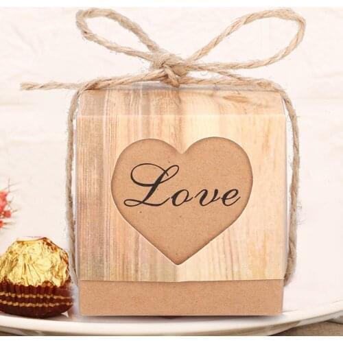 Gift Boxes 50 Of Vintage Paper Heart Decorative Gift Candy Chocolate Cookies Bag Container Case For Wedding Birthday Shower