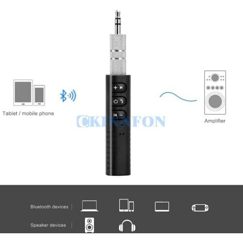 20Pcs/Lot Portable Bluetooth Audio Receiver Transmitter 3.5mm Jack Handsfree Bluetooth Car Kit Music Adapter