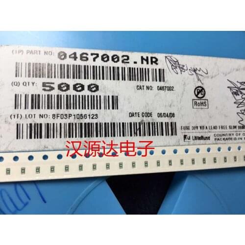 Fuse 0467002.NR surface mount fuse 2 AMP 32V VERY FAST ACTING