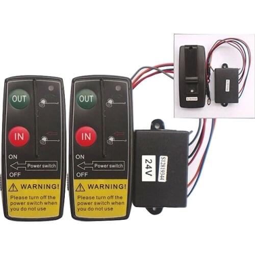 AU05 -24V 50Ft Auto Wireless Console Winch Remote Control Car Manual Transmitter Button Console For Car Atv Suv Truck