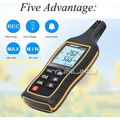 Handheld High-sensitivity Digital Temperature / Hygrometer Industrial High-precision Temperature / Hygrometer SW-572