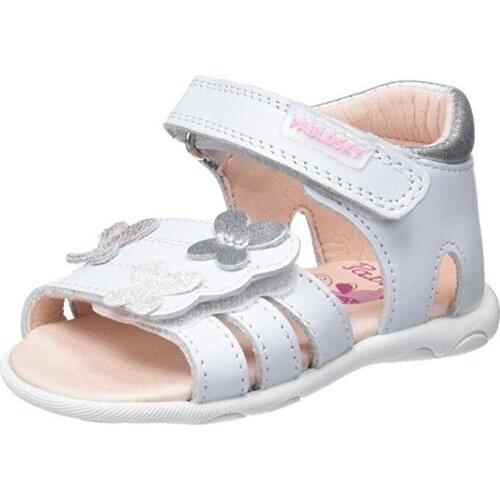 Pablosky baby girl sandals with hook and loop