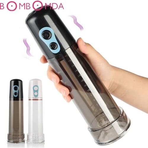 Sex Shop Electric Penis Train Pump Vibrator Sex Toy For Men Vacuum Penis Enlargers Sleeve Delay Ejaculation Male Sex Machine
