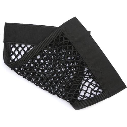 Car Back Rear Mesh Trunk Storage Bags Seat Elastic String Net Magic Sticker Universal Storage Bag Pocket Cage Auto Accessories