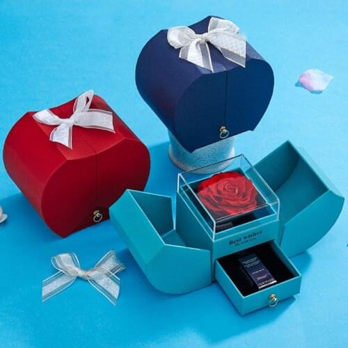 Party favor Birthday Party Gift for Mom Girlfriend Jewelry Gift Box Rose Box Christmas Present Wedding Birthday Gift For Girls